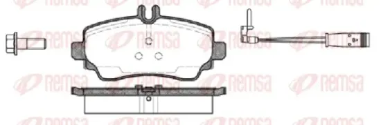 Bremsbelagsatz, Scheibenbremse Vorderachse REMSA 0650.22 Bild Bremsbelagsatz, Scheibenbremse Vorderachse REMSA 0650.22