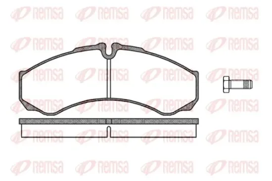 Bremsbelagsatz, Scheibenbremse Vorderachse REMSA 0651.10 Bild Bremsbelagsatz, Scheibenbremse Vorderachse REMSA 0651.10
