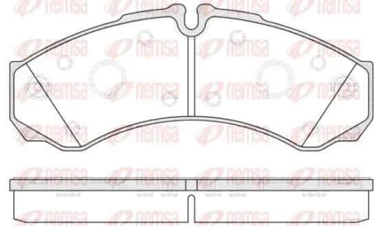 Bremsbelagsatz, Scheibenbremse Hinterachse REMSA 0651.20 Bild Bremsbelagsatz, Scheibenbremse Hinterachse REMSA 0651.20