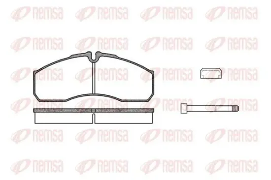Bremsbelagsatz, Scheibenbremse Vorderachse REMSA 0651.86 Bild Bremsbelagsatz, Scheibenbremse Vorderachse REMSA 0651.86