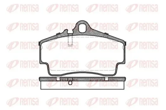 Bremsbelagsatz, Scheibenbremse Hinterachse REMSA 0654.00 Bild Bremsbelagsatz, Scheibenbremse Hinterachse REMSA 0654.00