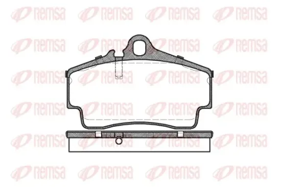 Bremsbelagsatz, Scheibenbremse Hinterachse REMSA 0654.00 Bild Bremsbelagsatz, Scheibenbremse Hinterachse REMSA 0654.00