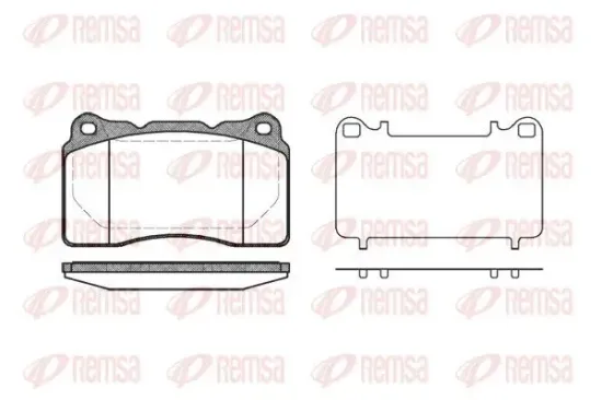 Bremsbelagsatz, Scheibenbremse REMSA 0666.10 Bild Bremsbelagsatz, Scheibenbremse REMSA 0666.10