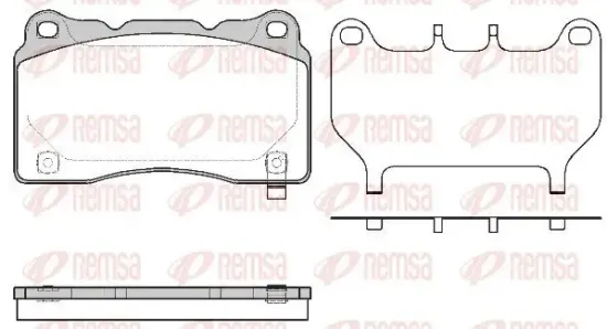 Bremsbelagsatz, Scheibenbremse Vorderachse REMSA 0666.64 Bild Bremsbelagsatz, Scheibenbremse Vorderachse REMSA 0666.64