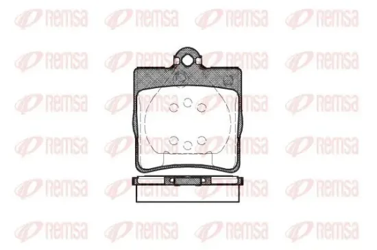 Bremsbelagsatz, Scheibenbremse Hinterachse REMSA 0678.00 Bild Bremsbelagsatz, Scheibenbremse Hinterachse REMSA 0678.00