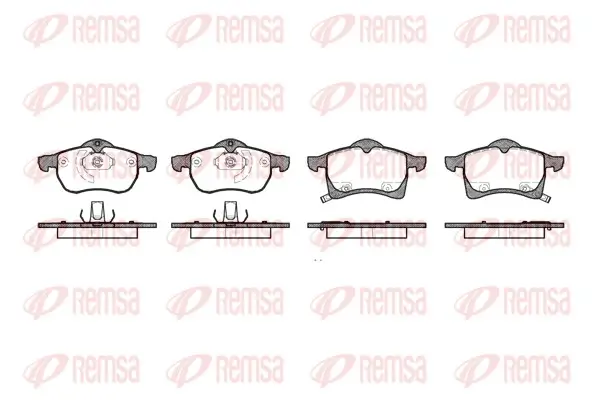 Bremsbelagsatz, Scheibenbremse Vorderachse REMSA 0683.02