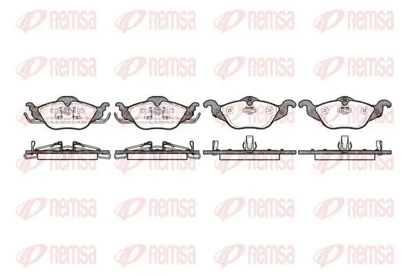 Bremsbelagsatz, Scheibenbremse Vorderachse REMSA 0684.02