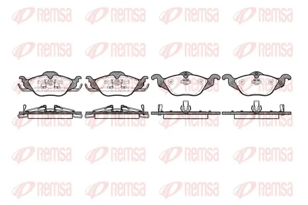 Bremsbelagsatz, Scheibenbremse Vorderachse REMSA 0684.02