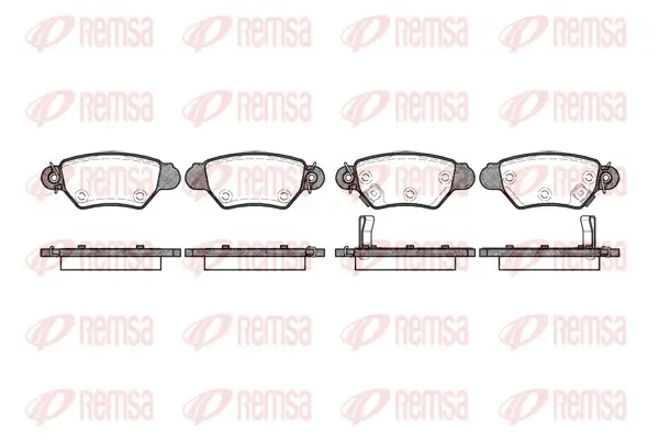 Bremsbelagsatz, Scheibenbremse Hinterachse REMSA 0685.02