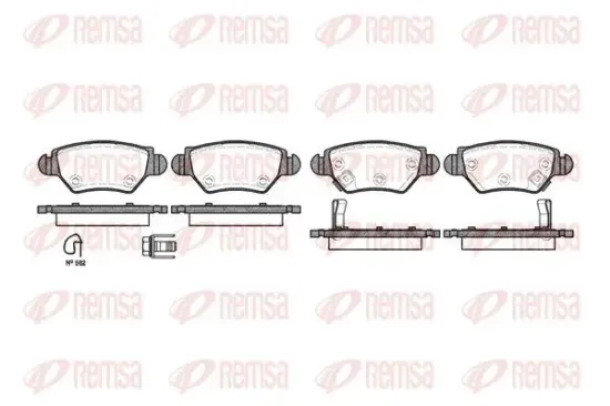 Bremsbelagsatz, Scheibenbremse Hinterachse REMSA 0685.22 Bild Bremsbelagsatz, Scheibenbremse Hinterachse REMSA 0685.22