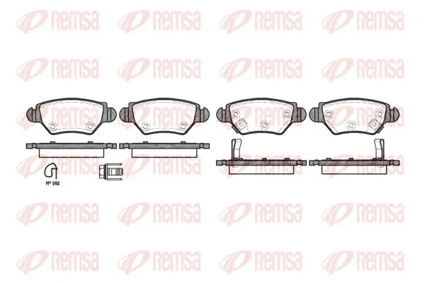 Bremsbelagsatz, Scheibenbremse Hinterachse REMSA 0685.22