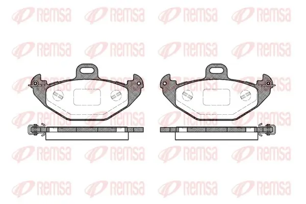 Bremsbelagsatz, Scheibenbremse Hinterachse REMSA 0686.00