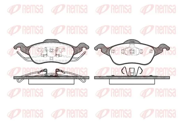 Bremsbelagsatz, Scheibenbremse Vorderachse REMSA 0691.00