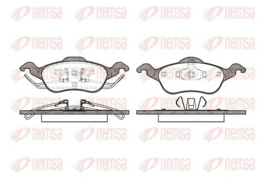 Bremsbelagsatz, Scheibenbremse Vorderachse REMSA 0691.00 Bild Bremsbelagsatz, Scheibenbremse Vorderachse REMSA 0691.00