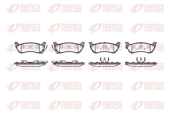 Bremsbelagsatz, Scheibenbremse Hinterachse REMSA 0698.01