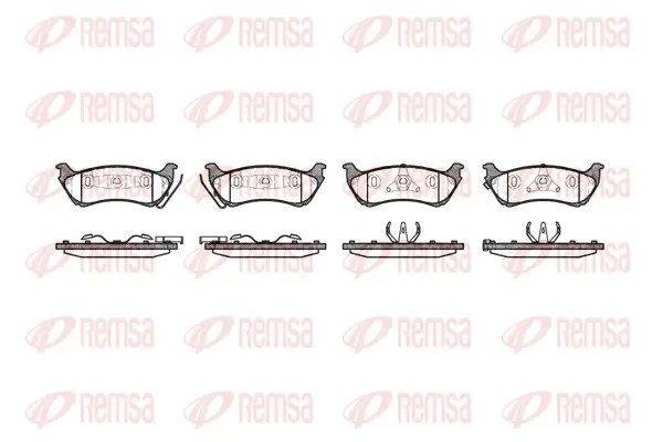 Bremsbelagsatz, Scheibenbremse Hinterachse REMSA 0698.01