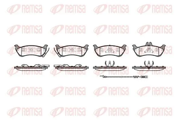 Bremsbelagsatz, Scheibenbremse Hinterachse REMSA 0698.11