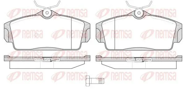 Bremsbelagsatz, Scheibenbremse Vorderachse REMSA 0704.10