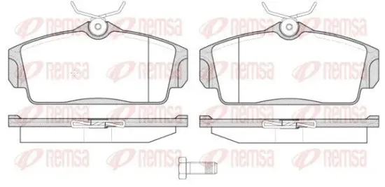 Bremsbelagsatz, Scheibenbremse Vorderachse REMSA 0704.10 Bild Bremsbelagsatz, Scheibenbremse Vorderachse REMSA 0704.10
