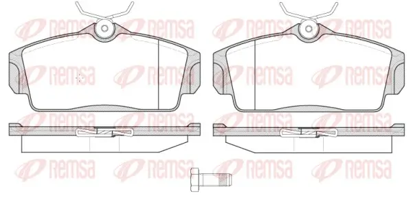 Bremsbelagsatz, Scheibenbremse Vorderachse REMSA 0704.10