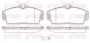 Bremsbelagsatz, Scheibenbremse Vorderachse REMSA 0704.10