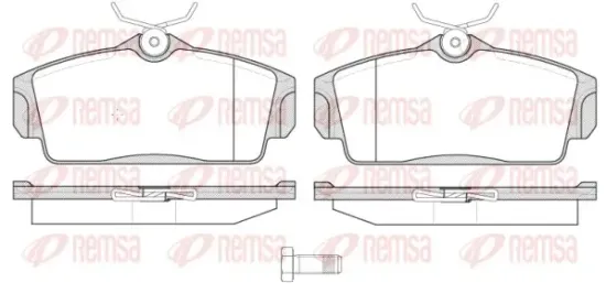 Bremsbelagsatz, Scheibenbremse Vorderachse REMSA 0704.10 Bild Bremsbelagsatz, Scheibenbremse Vorderachse REMSA 0704.10