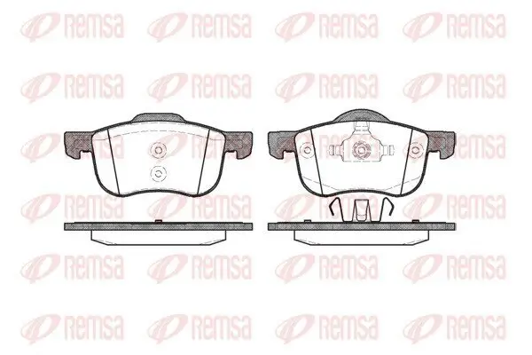 Bremsbelagsatz, Scheibenbremse Vorderachse REMSA 0713.00
