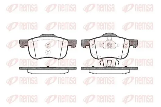 Bremsbelagsatz, Scheibenbremse Vorderachse REMSA 0713.00 Bild Bremsbelagsatz, Scheibenbremse Vorderachse REMSA 0713.00