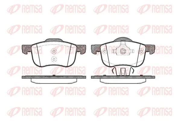 Bremsbelagsatz, Scheibenbremse Vorderachse REMSA 0713.00