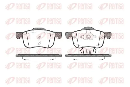 Bremsbelagsatz, Scheibenbremse Vorderachse REMSA 0713.00 Bild Bremsbelagsatz, Scheibenbremse Vorderachse REMSA 0713.00