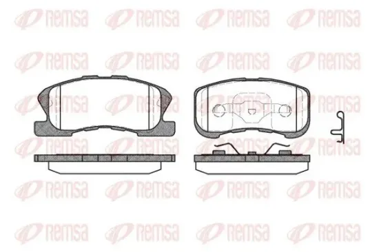 Bremsbelagsatz, Scheibenbremse Vorderachse REMSA 0720.02 Bild Bremsbelagsatz, Scheibenbremse Vorderachse REMSA 0720.02