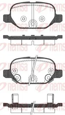 Bremsbelagsatz, Scheibenbremse REMSA 0727.32 Bild Bremsbelagsatz, Scheibenbremse REMSA 0727.32