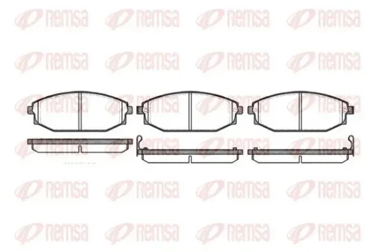 Bremsbelagsatz, Scheibenbremse REMSA 0734.02 Bild Bremsbelagsatz, Scheibenbremse REMSA 0734.02