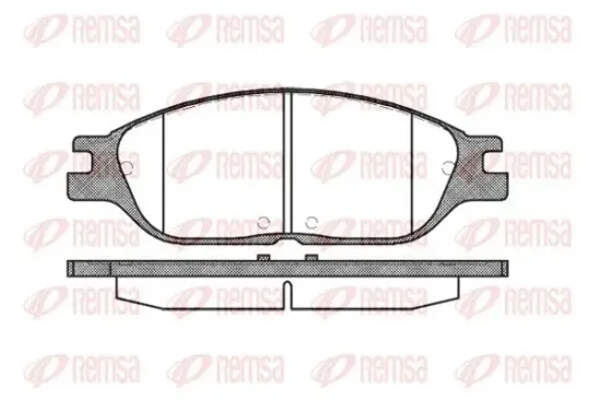 Bremsbelagsatz, Scheibenbremse Vorderachse REMSA 0738.00 Bild Bremsbelagsatz, Scheibenbremse Vorderachse REMSA 0738.00