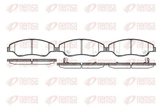Bremsbelagsatz, Scheibenbremse Vorderachse REMSA 0739.02 Bild Bremsbelagsatz, Scheibenbremse Vorderachse REMSA 0739.02