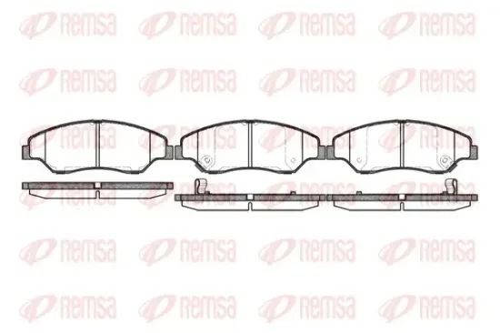Bremsbelagsatz, Scheibenbremse Vorderachse REMSA 0739.02 Bild Bremsbelagsatz, Scheibenbremse Vorderachse REMSA 0739.02