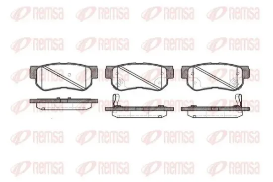 Bremsbelagsatz, Scheibenbremse Hinterachse REMSA 0746.32 Bild Bremsbelagsatz, Scheibenbremse Hinterachse REMSA 0746.32