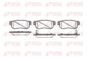 Bremsbelagsatz, Scheibenbremse Hinterachse REMSA 0746.32