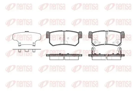 Bremsbelagsatz, Scheibenbremse Hinterachse REMSA 0746.62 Bild Bremsbelagsatz, Scheibenbremse Hinterachse REMSA 0746.62