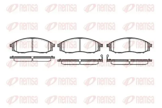 Bremsbelagsatz, Scheibenbremse Vorderachse REMSA 0748.02 Bild Bremsbelagsatz, Scheibenbremse Vorderachse REMSA 0748.02