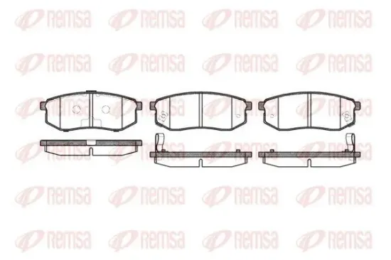 Bremsbelagsatz, Scheibenbremse Hinterachse REMSA 0749.02 Bild Bremsbelagsatz, Scheibenbremse Hinterachse REMSA 0749.02