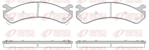 Bremsbelagsatz, Scheibenbremse REMSA 0756.02