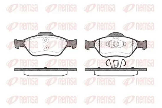 Bremsbelagsatz, Scheibenbremse Vorderachse REMSA 0766.00 Bild Bremsbelagsatz, Scheibenbremse Vorderachse REMSA 0766.00