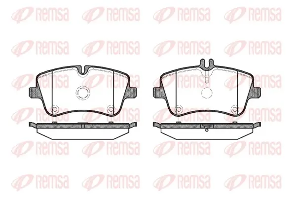Bremsbelagsatz, Scheibenbremse Vorderachse REMSA 0768.00