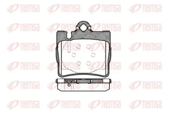Bremsbelagsatz, Scheibenbremse Hinterachse REMSA 0770.00 Bild Bremsbelagsatz, Scheibenbremse Hinterachse REMSA 0770.00