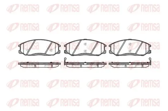 Bremsbelagsatz, Scheibenbremse Vorderachse REMSA 0771.02 Bild Bremsbelagsatz, Scheibenbremse Vorderachse REMSA 0771.02