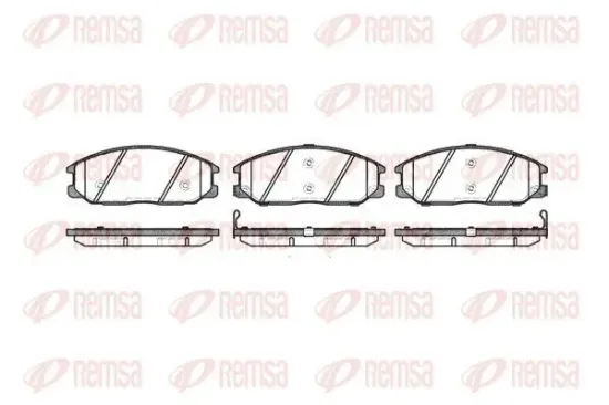 Bremsbelagsatz, Scheibenbremse Vorderachse REMSA 0771.12 Bild Bremsbelagsatz, Scheibenbremse Vorderachse REMSA 0771.12
