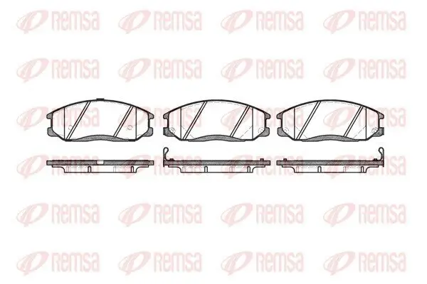 Bremsbelagsatz, Scheibenbremse Vorderachse REMSA 0771.22