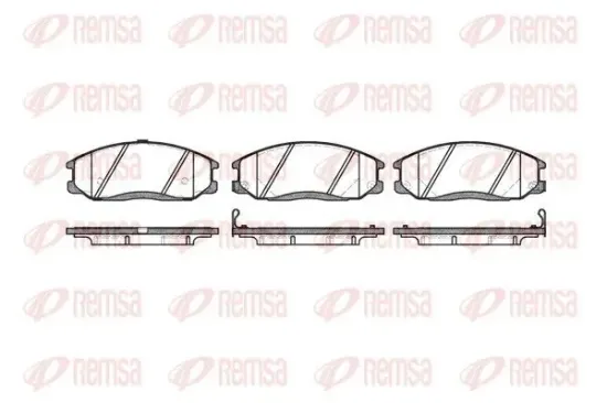 Bremsbelagsatz, Scheibenbremse Vorderachse REMSA 0771.22 Bild Bremsbelagsatz, Scheibenbremse Vorderachse REMSA 0771.22