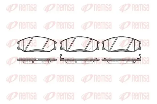 Bremsbelagsatz, Scheibenbremse Vorderachse REMSA 0771.22 Bild Bremsbelagsatz, Scheibenbremse Vorderachse REMSA 0771.22